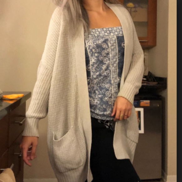 Urban Outfitters Sweaters - BDG Oversized Chunky Ivory Cardigan Sweater Long